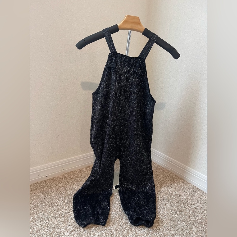 Zara Kids Sparkly Black Overalls